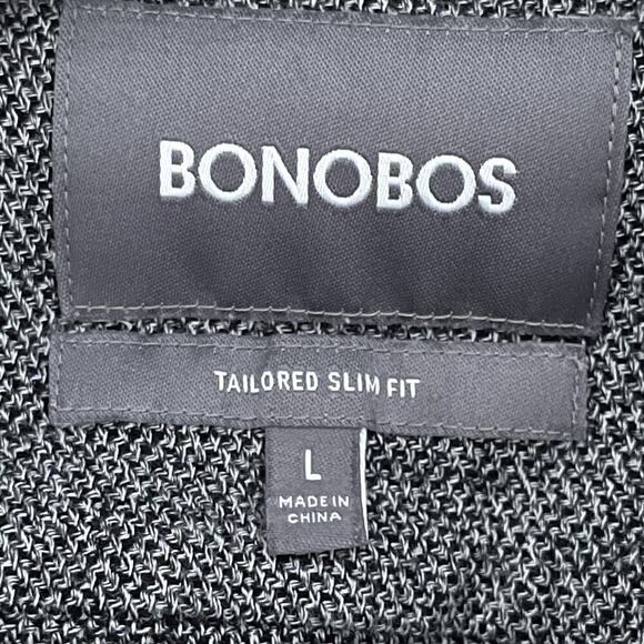 Bonobos Tailored Slim Fit Flannel Button Up Shirt Preppy Career Size Large - Picture 3 of 5